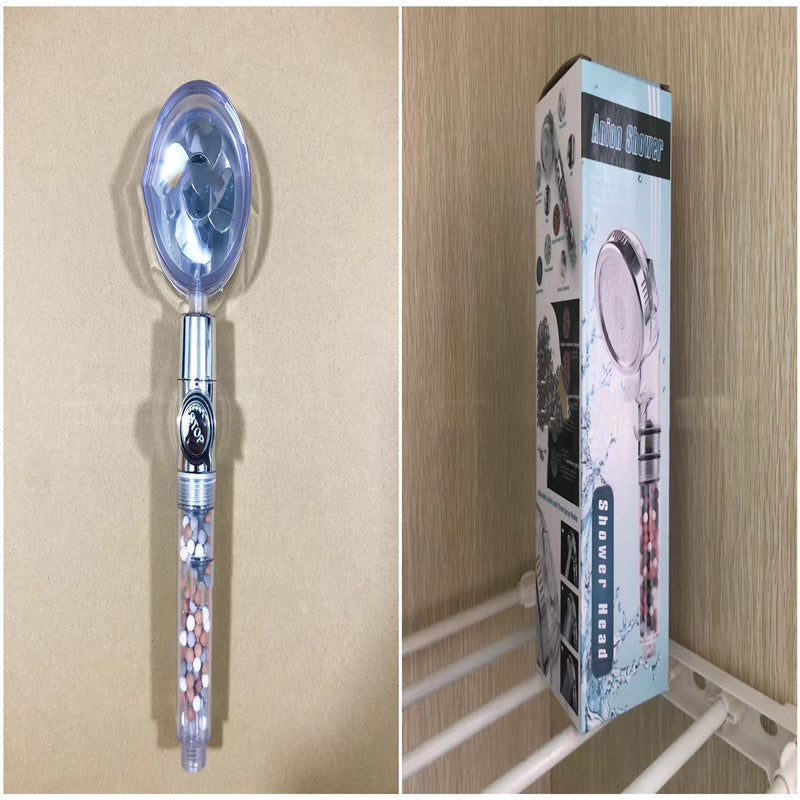 Household Turbine Tricolor Filter Ball Supercharged Shower