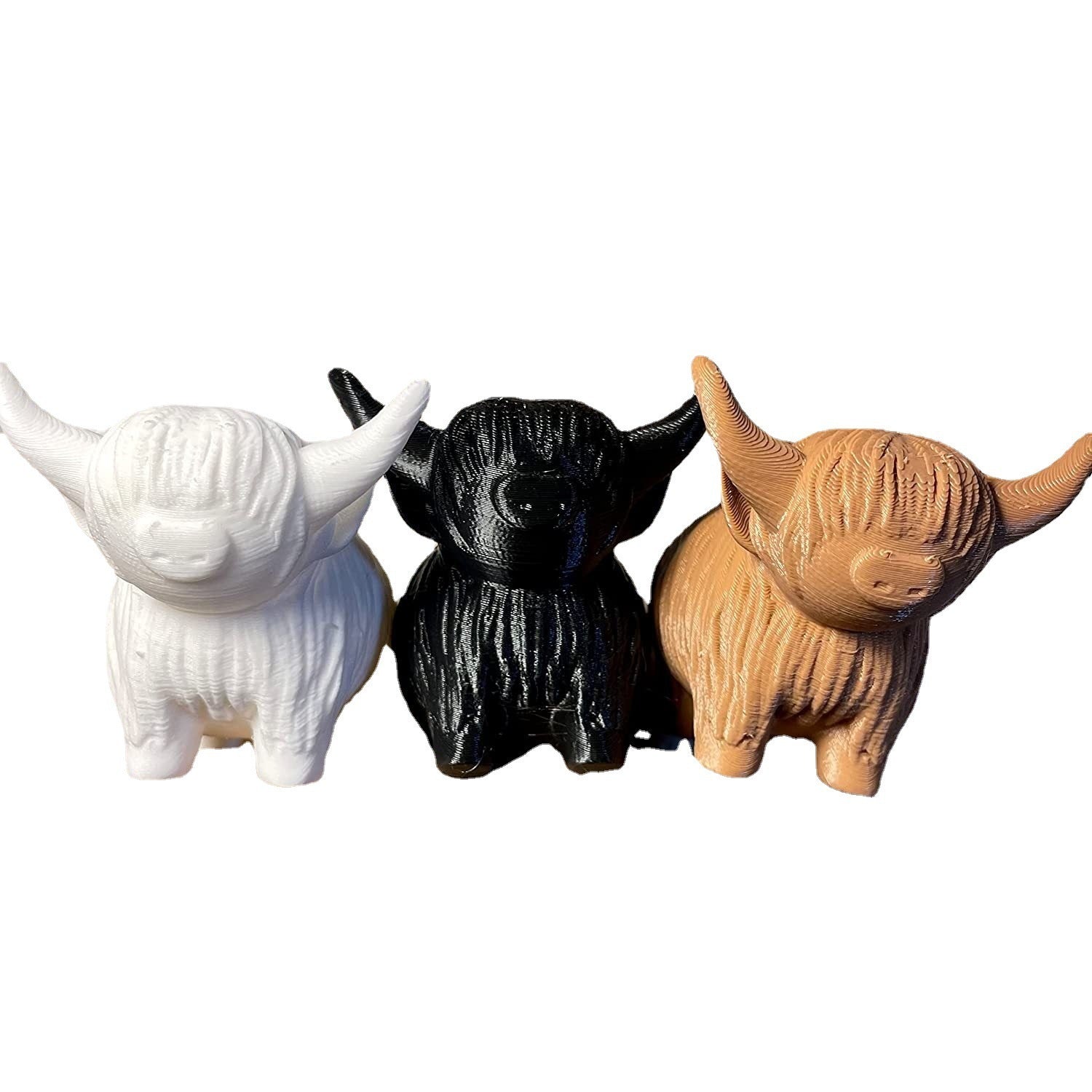 Creative Home Animal Highland Cow Ornaments Decorations