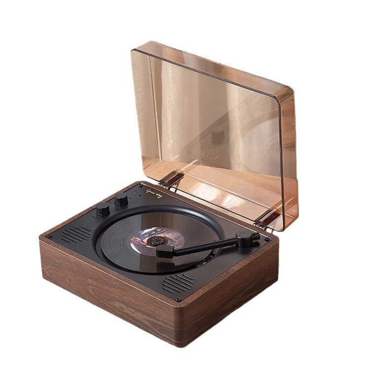 Wooden Vintage Portable Tray CD Player - Retro Music Experience