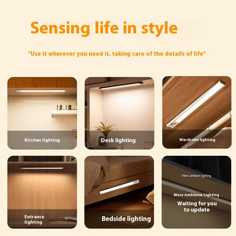 LED Cabinet Light With Rechargeable Intelligent Human Body Induction