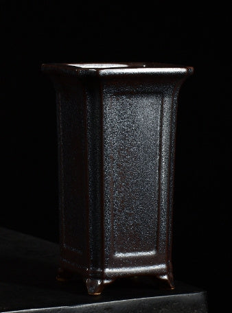 Four Square Tall Chinese Style Retro Floating Branch Landscape Flowerpot