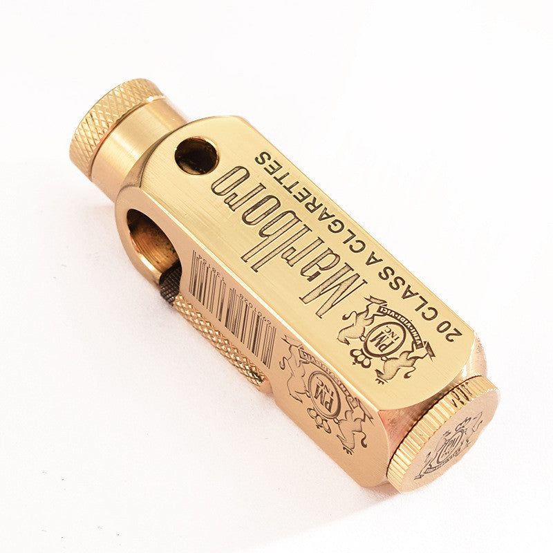 Heavy Duty Trench Shaped Brass Lighter Laser Engraving