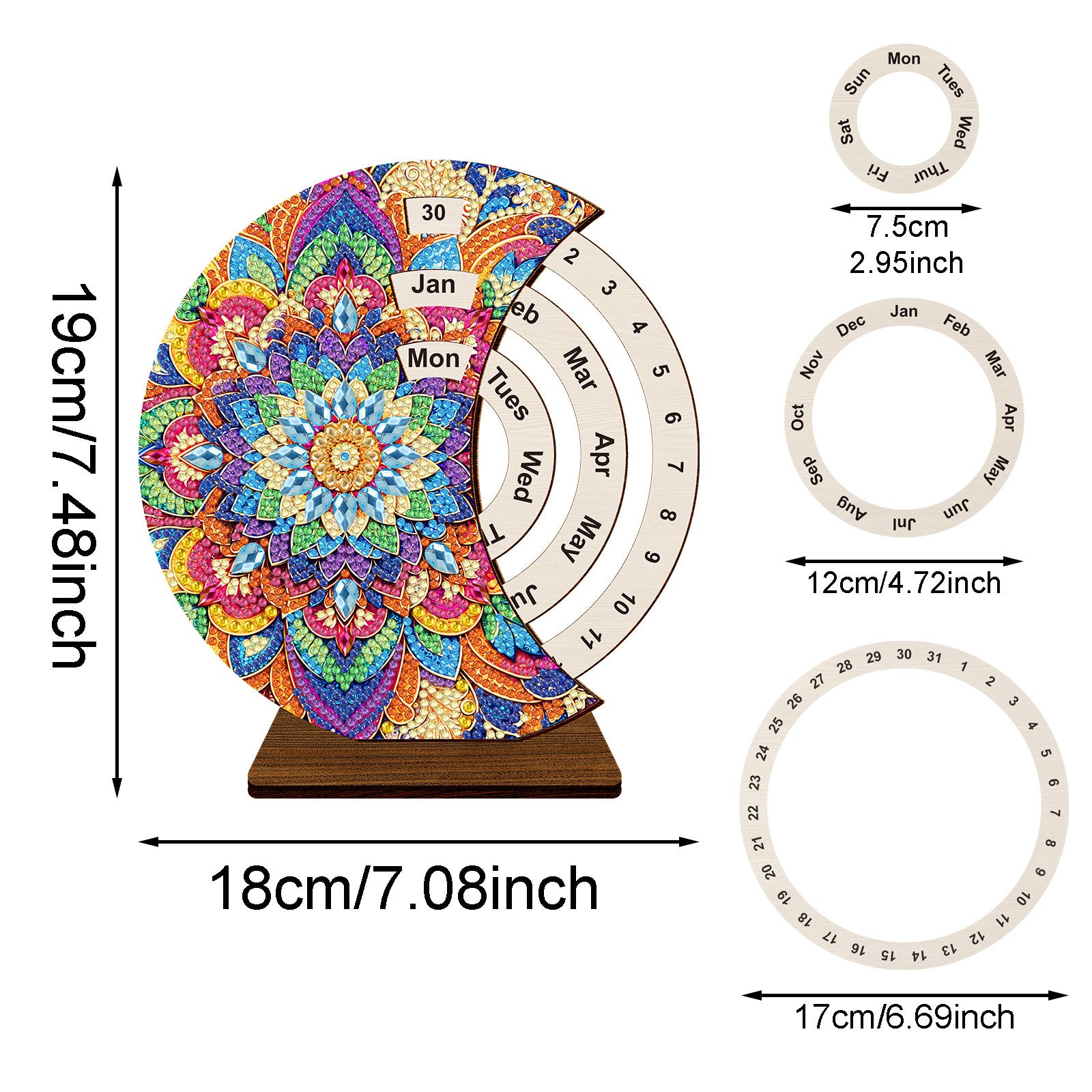 Desktop Decoration Diamond Painting Calendar Good Luck Comes Hallway