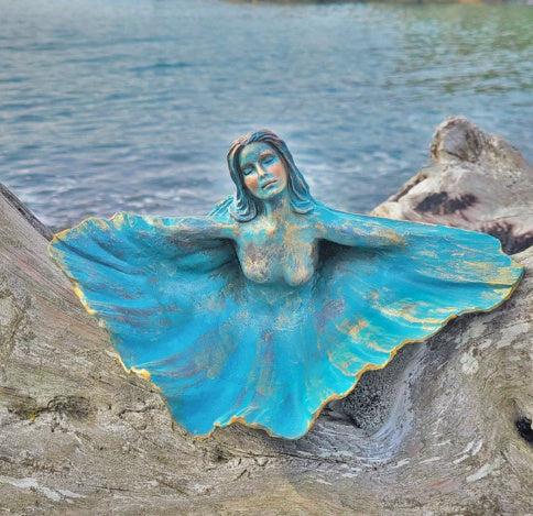 Clamshell Goddess Storage Bowl Sculpture Resin Decorations