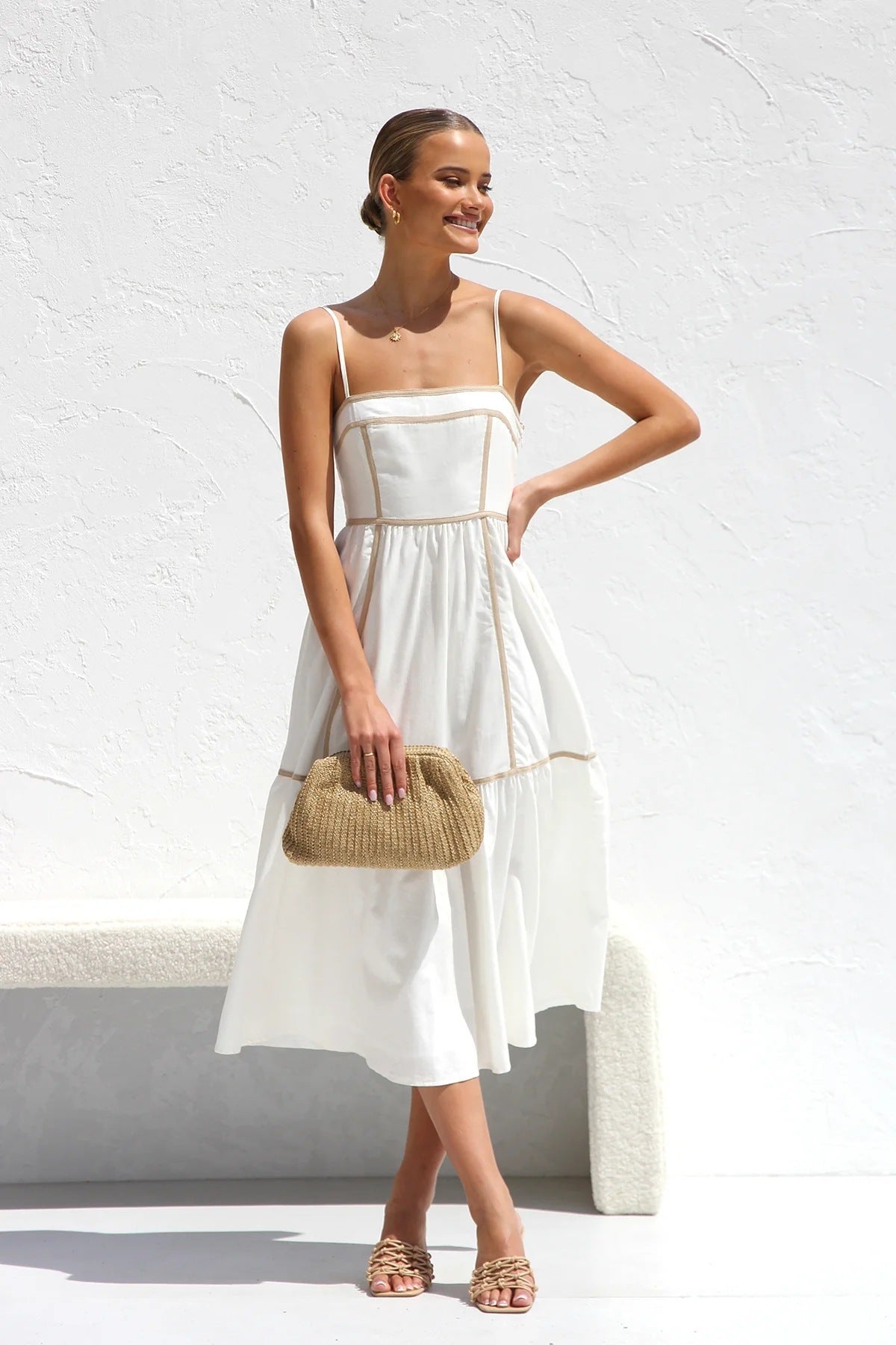 Sweet Mid-length Small Sling Dress