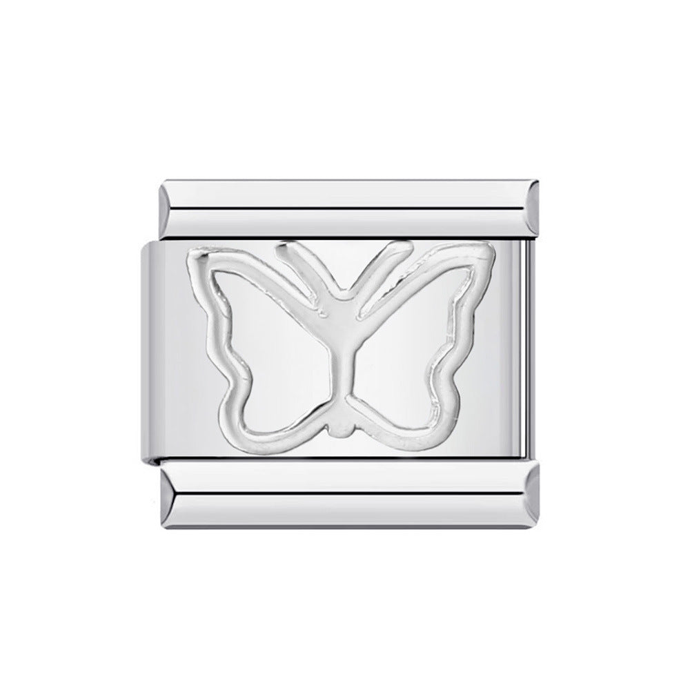 DIY Italian Module Bracelet Titanium Steel Gold Plated