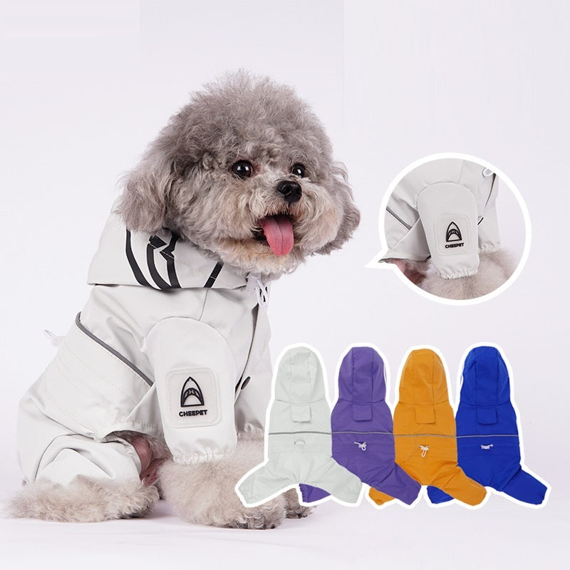 Small And Medium-sized Dog Four Foot Full Pack Pet Raincoat