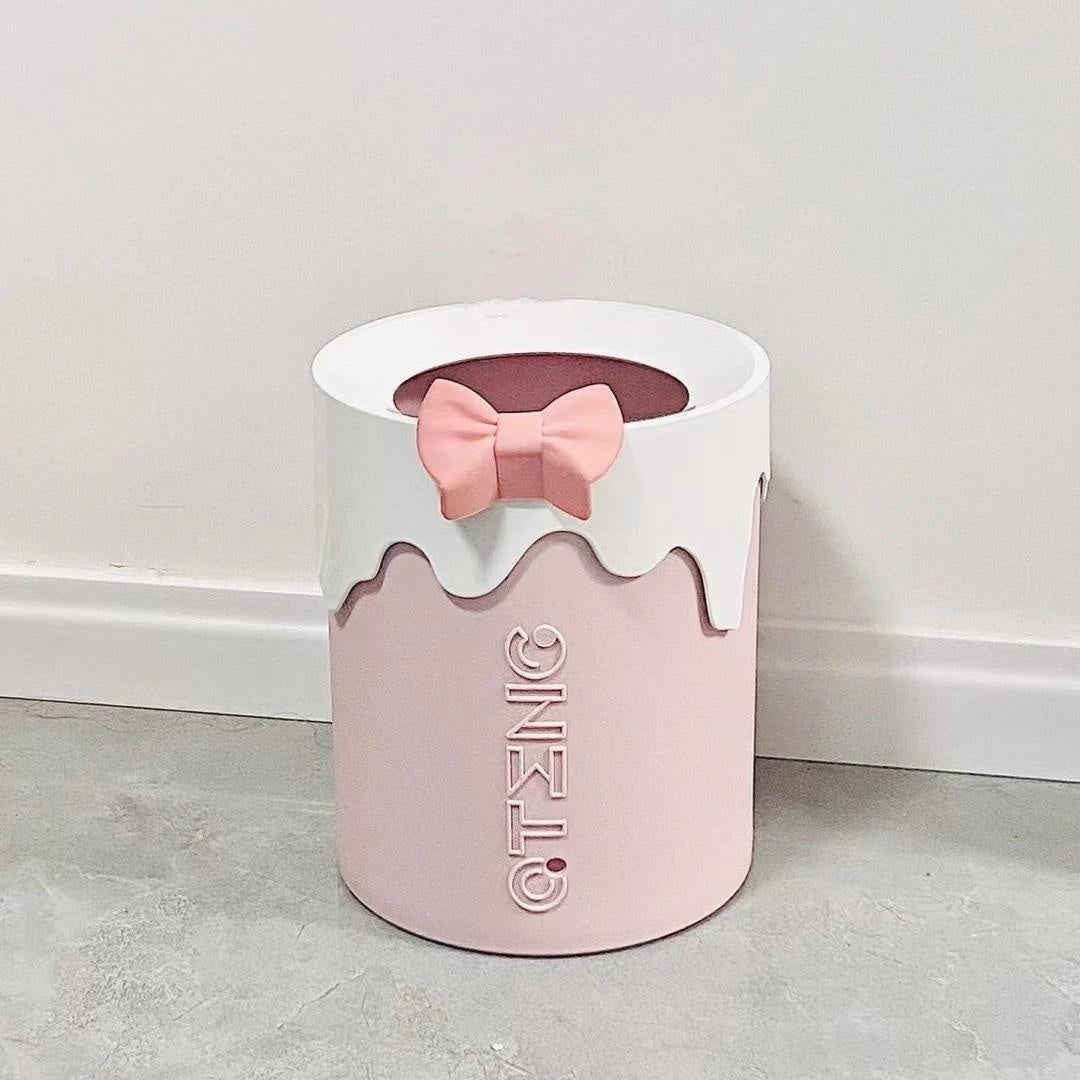 Ice Cream Rabbit Ears Bowknot Trash Can