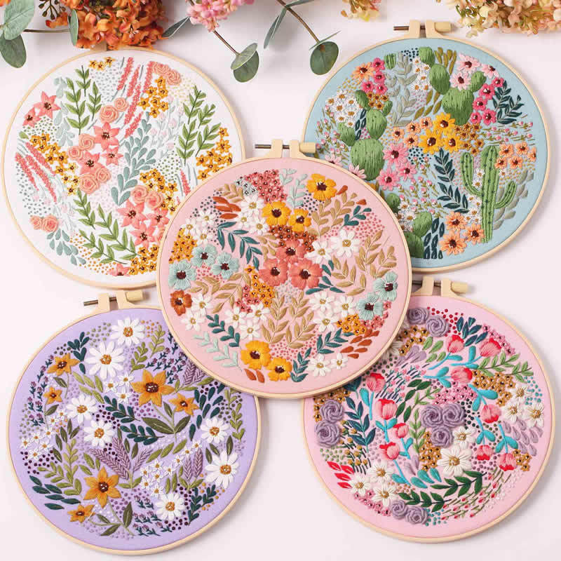 Flower Flower Clumps Embroidery Diy Material Package
