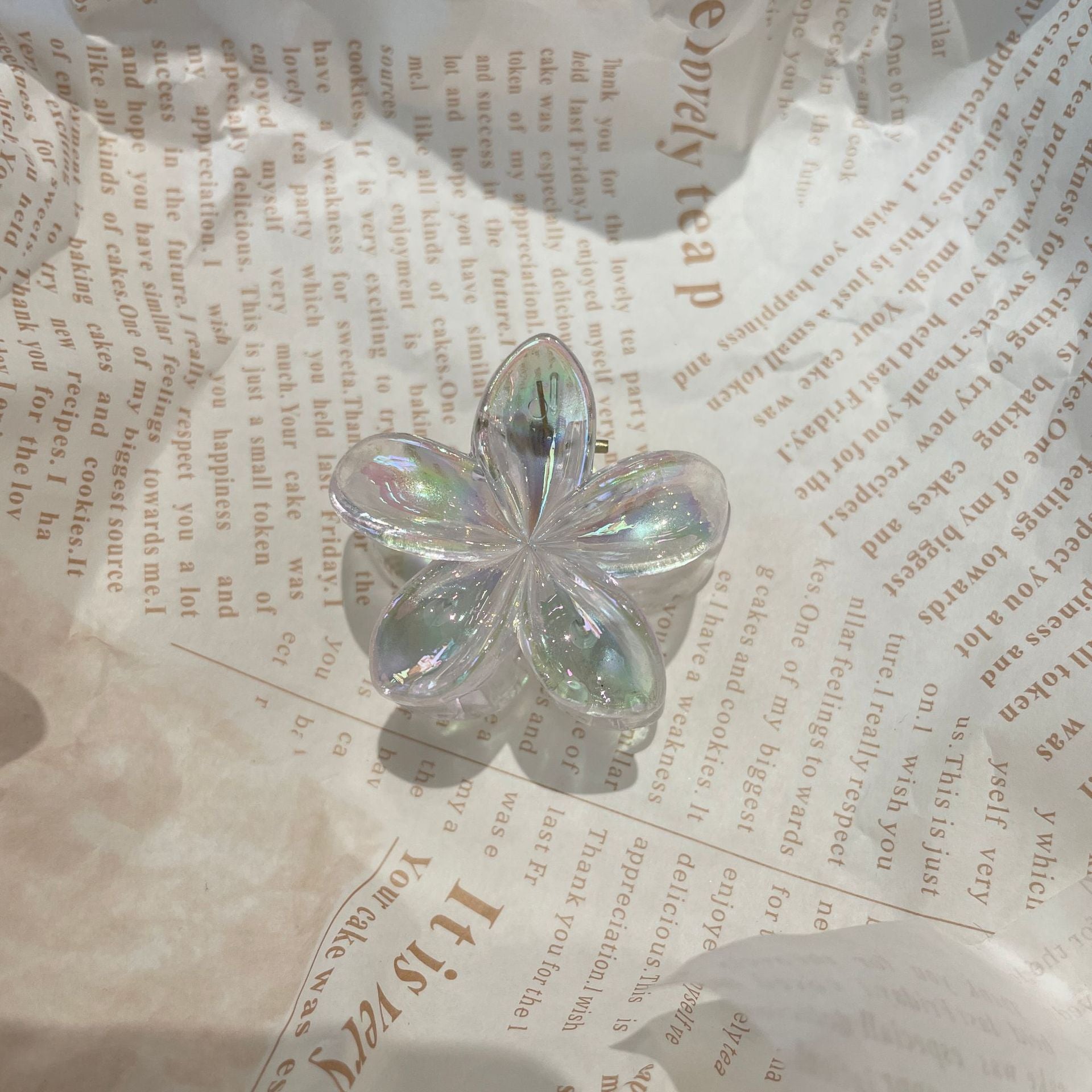 4CM Plumeria Rubra Grip Flower Barrettes Female