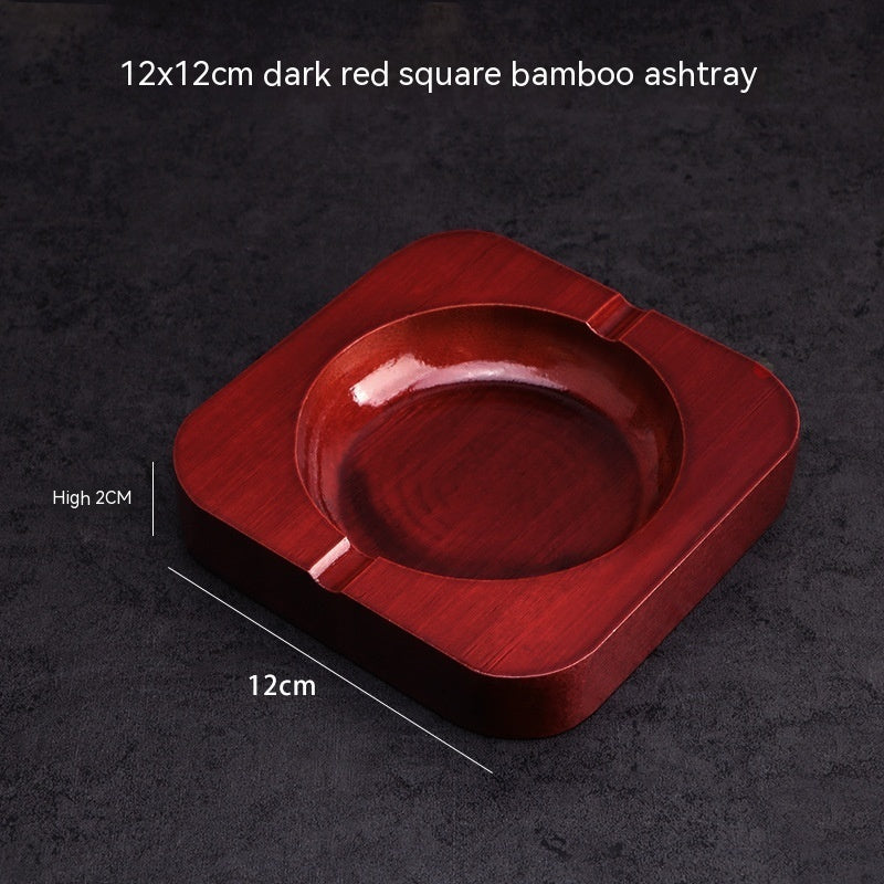 Creative Square Wooden Solid Wood Ashtray