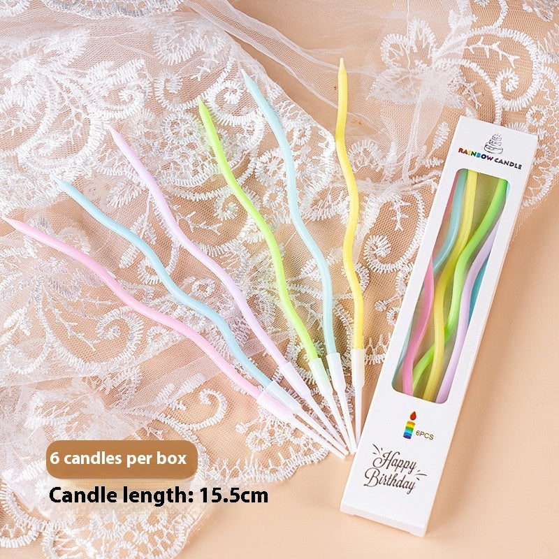 Birthday Cake Decorative Ornaments Colored Candles