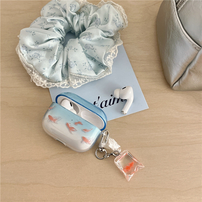 Fashion Gradient Transparent Koi Earphone Case