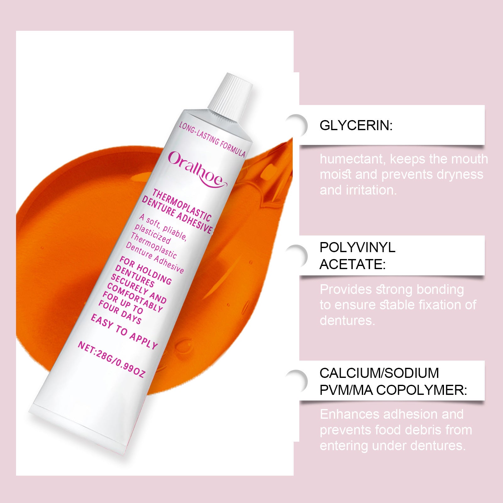 Dentures Fixed Adhesive Beautiful Tooth Improve Comfort