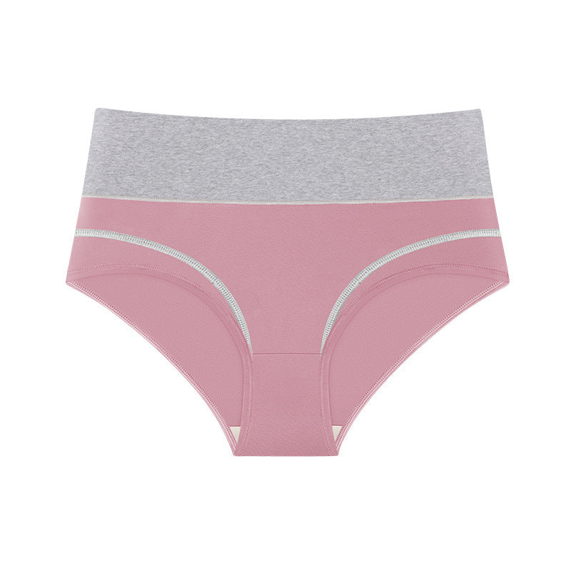 Women's Colour Clash High Waisted Tummy Tuck Hip Lifting Breathable Panties