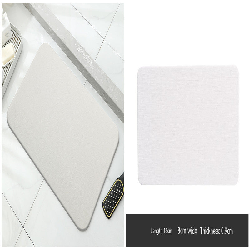 Diatom Ooze Hard Foot Mat Bathroom Non-slip Mat Water-absorbing Quick-drying