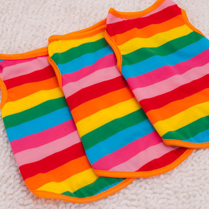 Summer Rainbow Pet Vest Clothes