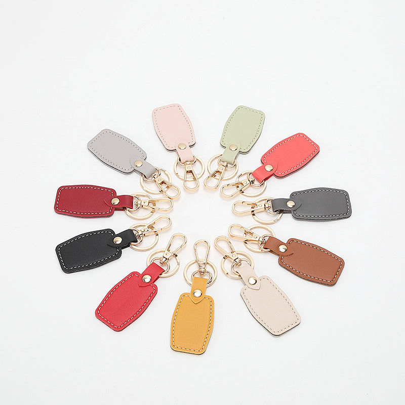 Leather Rectangular Keychain