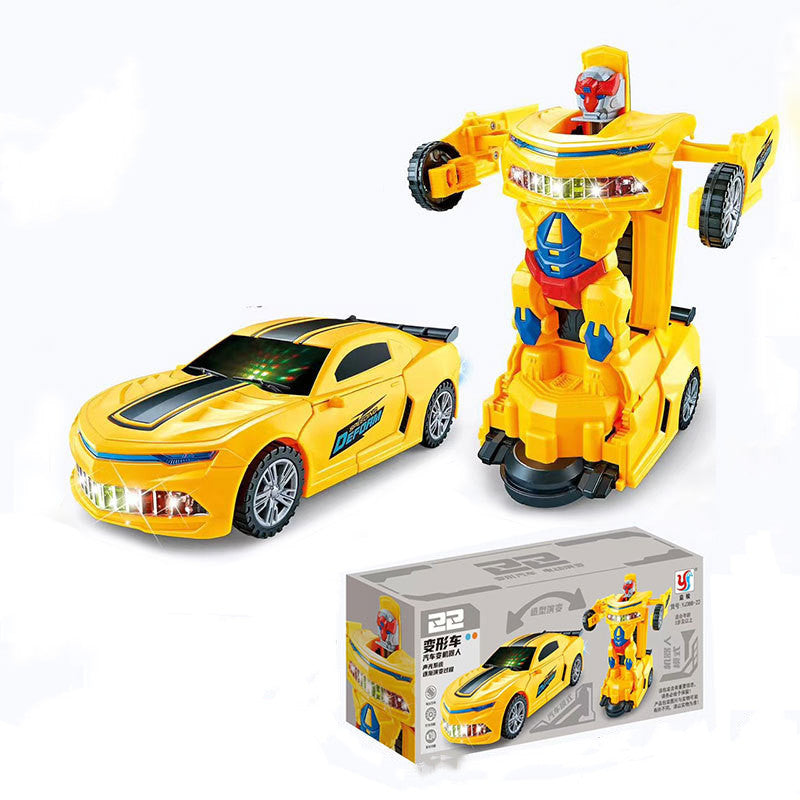 Car Deformation Robot Toy Light Music Automatic Deformation