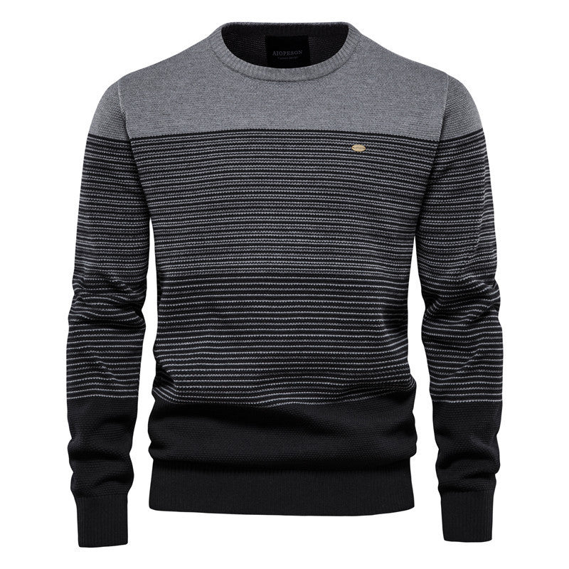 New Contrasting Color Men's Sweater