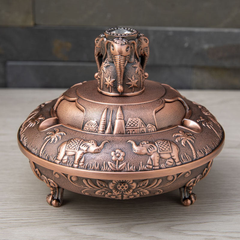 Round Ashtray With Cover Creative Household Simple Windproof