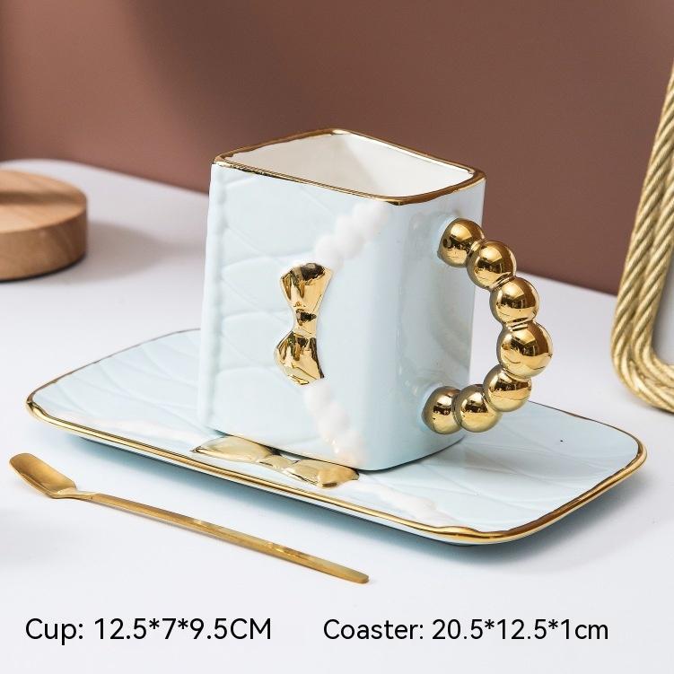 Beaded Bowknot Bag Modeling Cup Ceramic Mark Cup