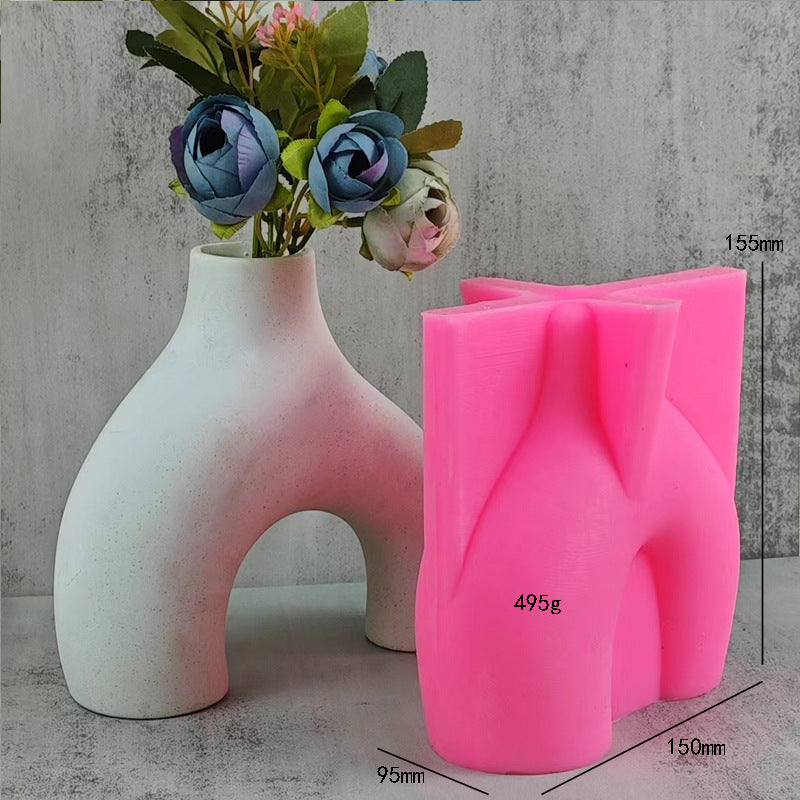 Twisted U-shaped Irregular Vase Silicone Mold