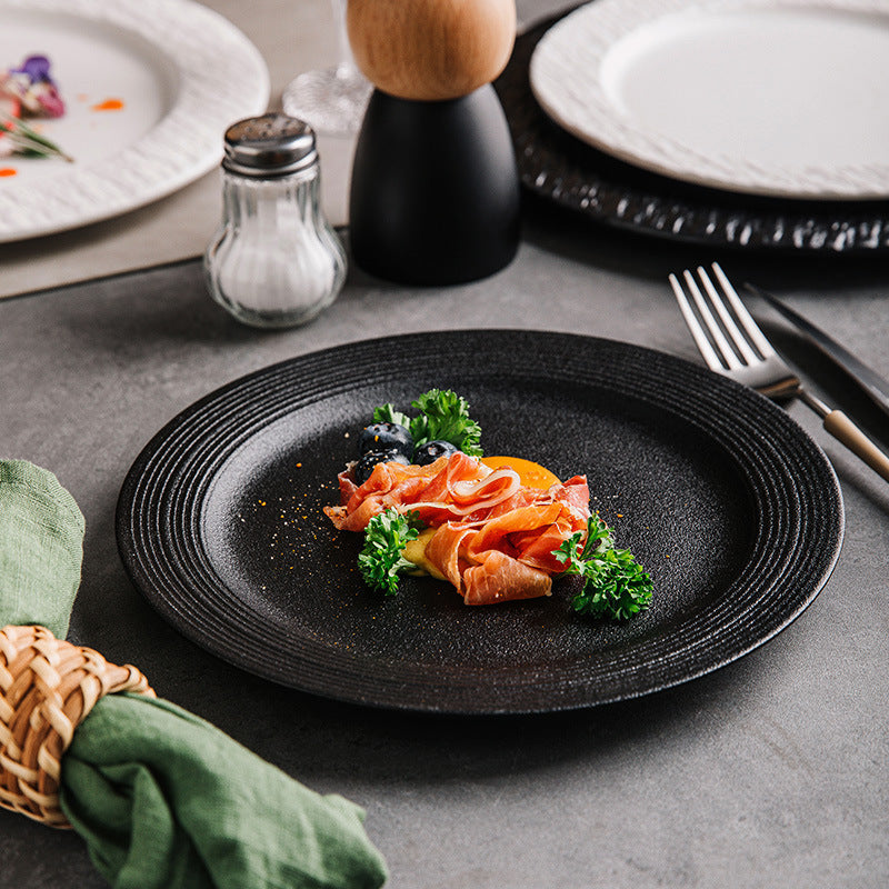 Western Cuisine Plate Plate Dish Disc Ceramic Household