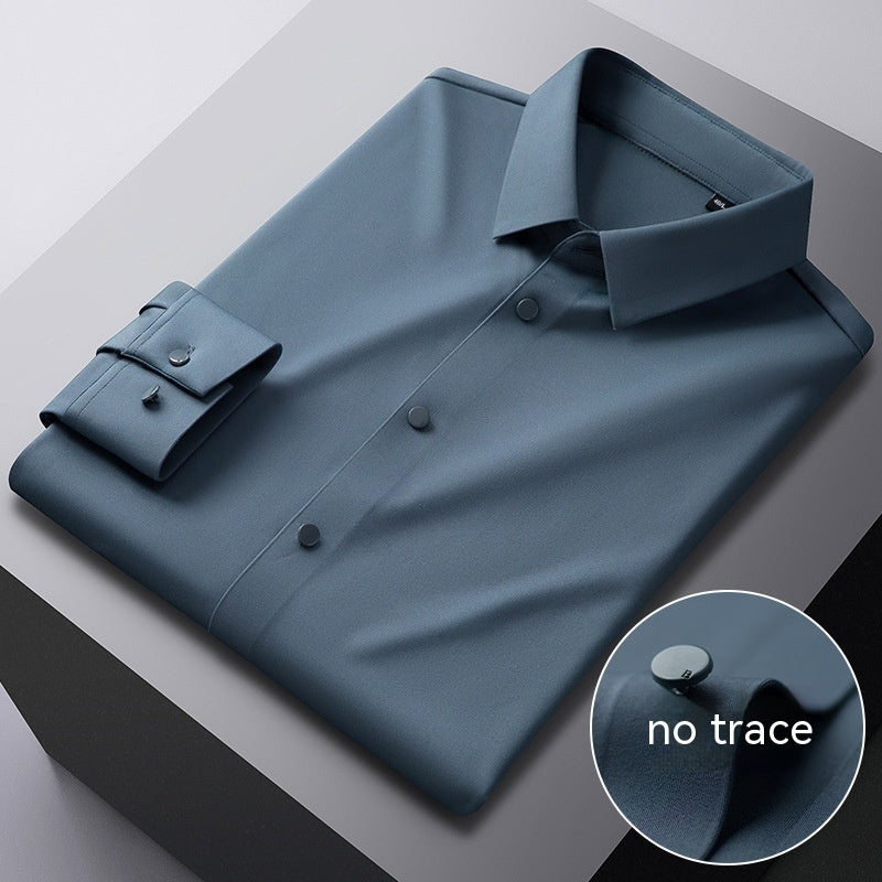 High Elastic Seamless Striped Shirt For Men