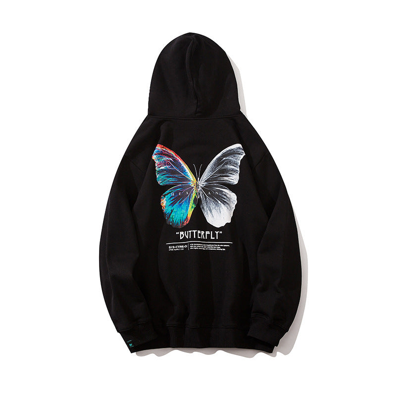 Butterfly print hoodie