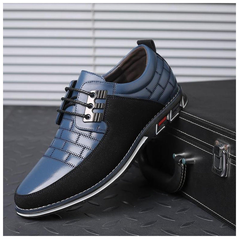 Embroidered business casual men's shoes