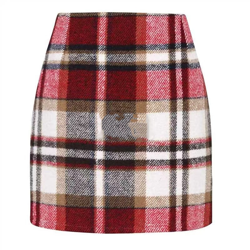 Women's Fashion Casual Plaid Skirt