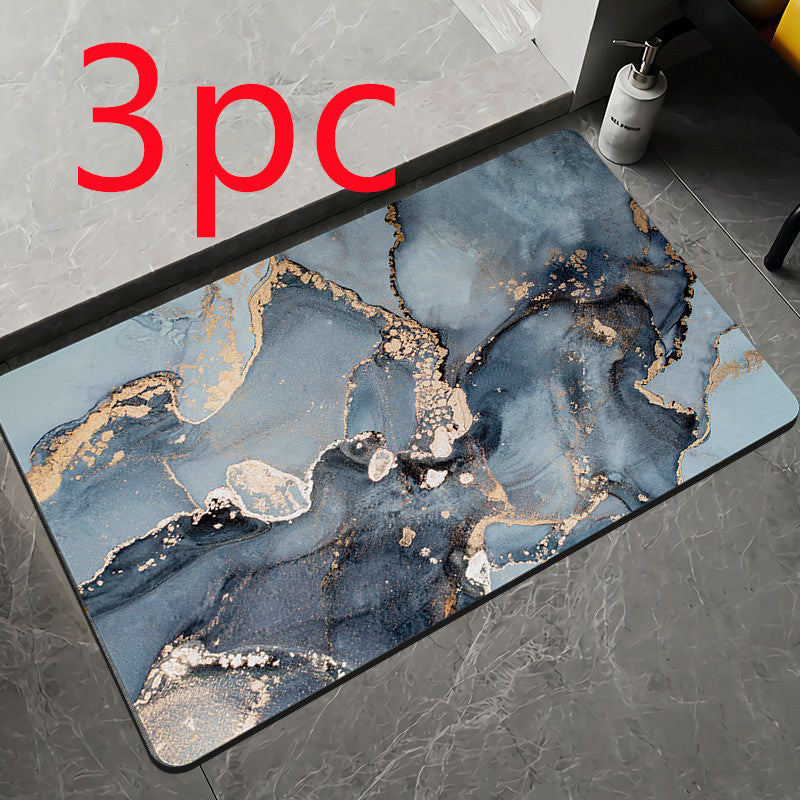 Marble Pattern Soft Diatom Ooze Absorbent Floor Mat