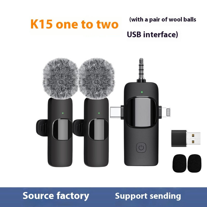 Wireless Collar Clip Microphone Three-in-one Three Connector Mini Microphone 35 Hole