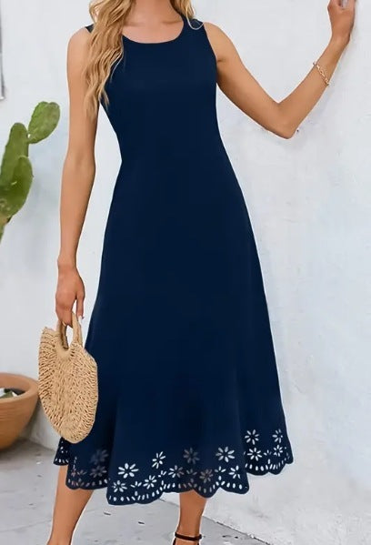 Turtle Print Loose Tank Casual Sleeveless Dress Spring And Summer