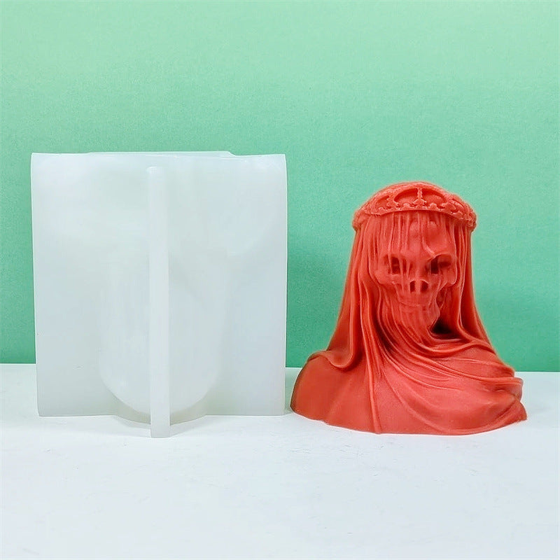 Mengsha Skull King Silicone Candle Mould