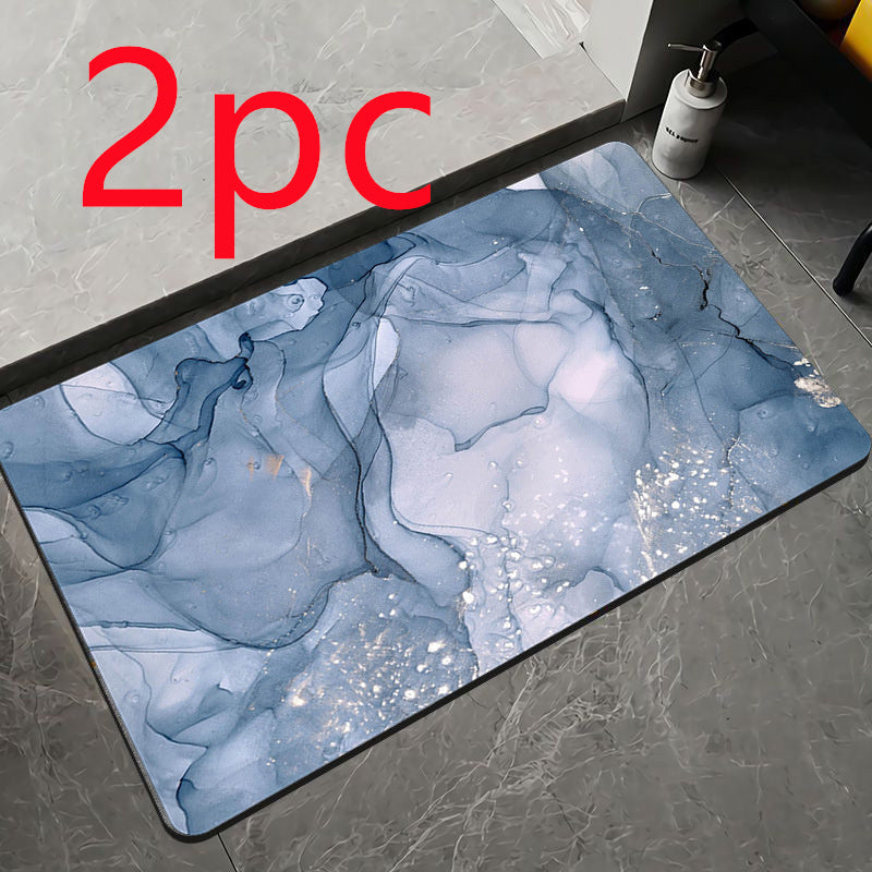 Marble Pattern Soft Diatom Ooze Absorbent Floor Mat