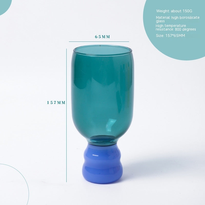 Contrast Color Colorful Glass Borosilicate High Temperature Resistant Household Windshield Washer Fluid Cup Wholesale