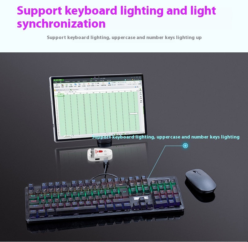 USB Key Mouse To Bluetooth Key Mouse Computer Cellphone Key Mouse Link