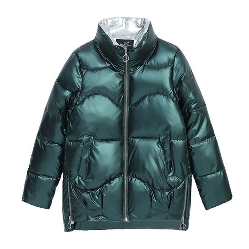 Women's short shiny down padded jacket