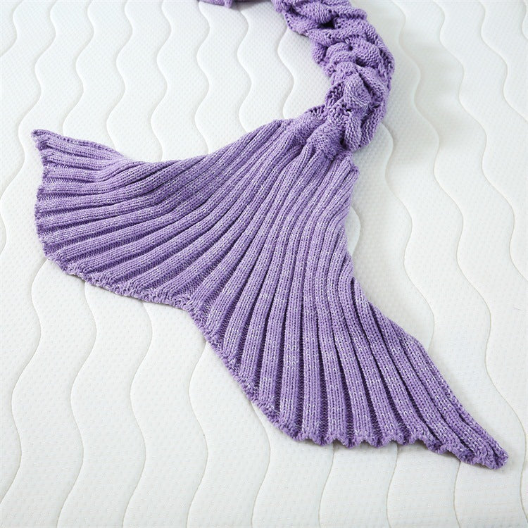 Handmade Knitted Soft And Comfortable Mermaid Cover Blanket