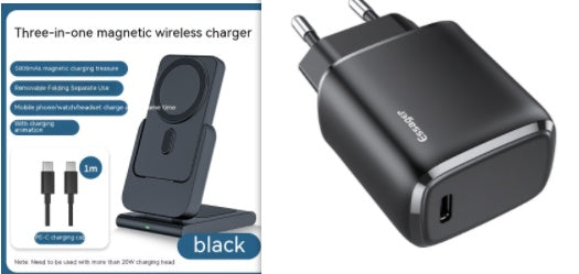 Magnetic Bracket Three In One Wireless Charger