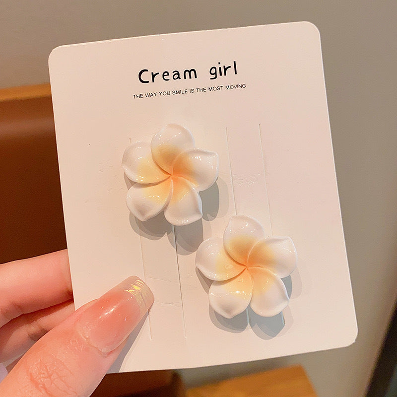 Egg Flower Barrettes Sweet Flowers Clip