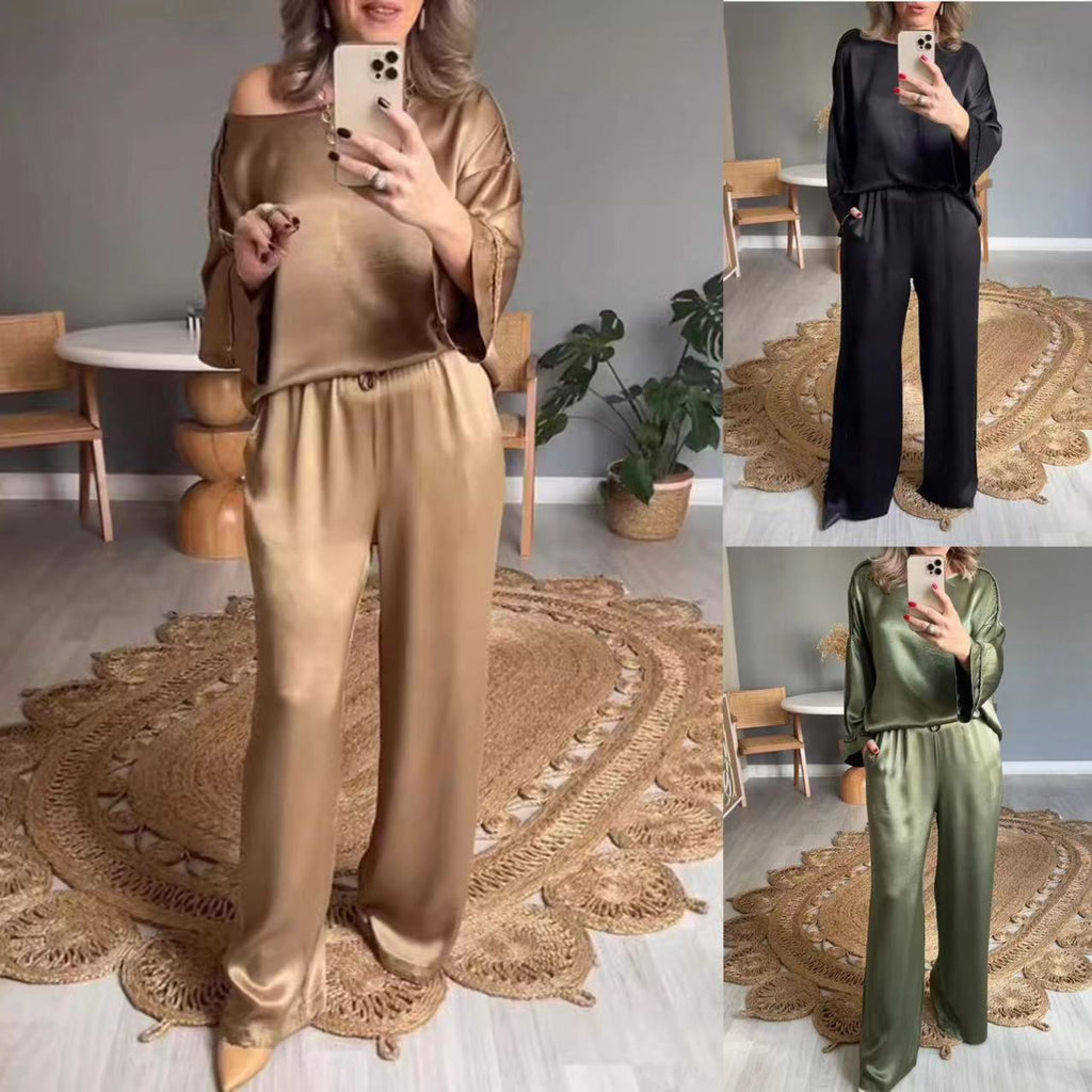 Summer Women's Fashion Solid Color Casual Suit Women