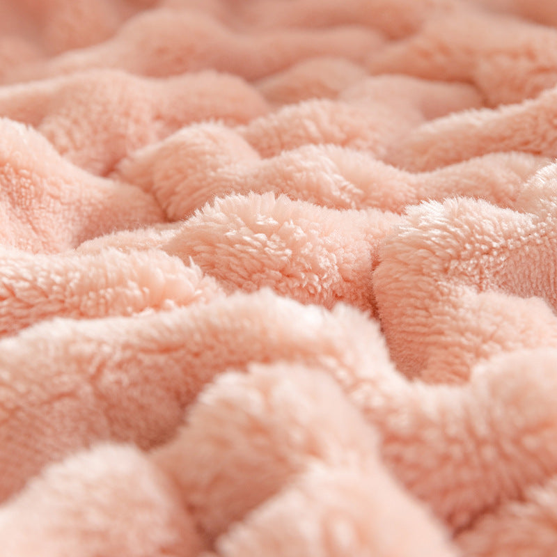 Bubble Flannel Blanket Air Conditioner Sofa Blanket