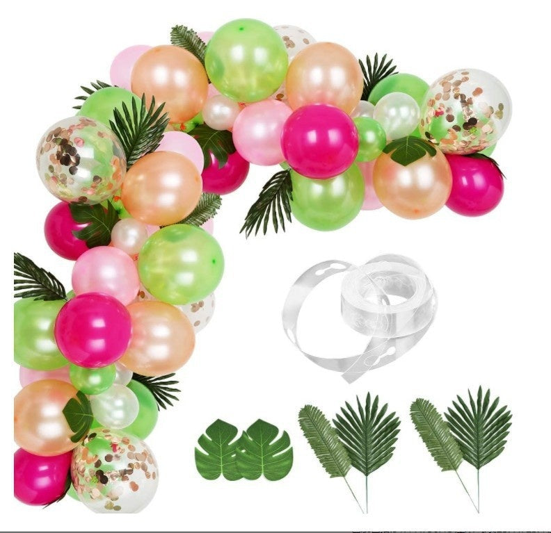 Animal Head Birthday Party Balloon Jungle Set Monstera Theme