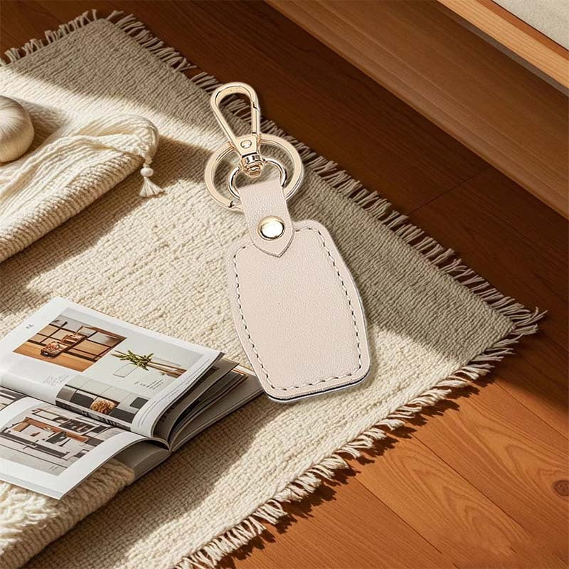Leather Rectangular Keychain