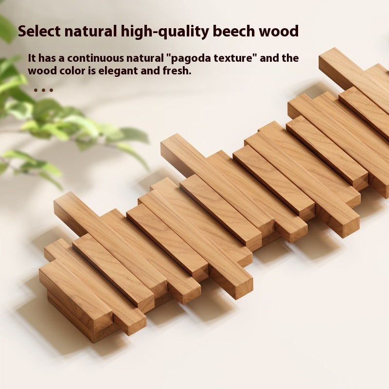 Wooden Piano Keys Clothes Rack Wall Hanging