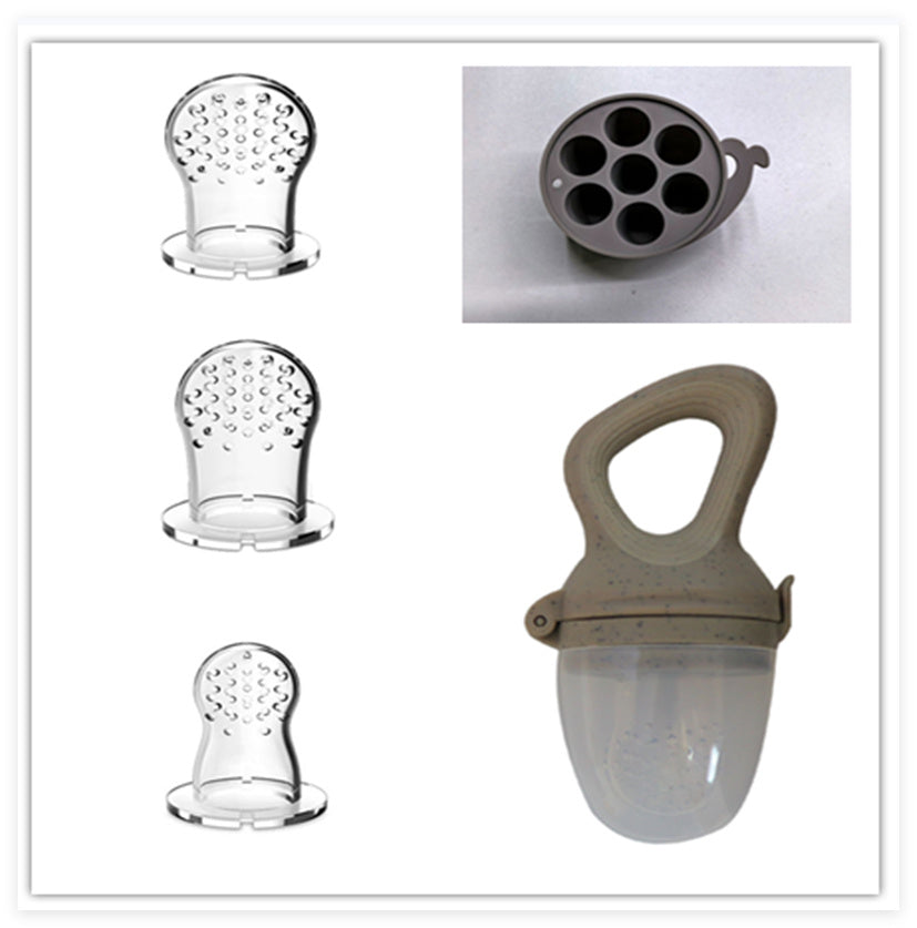 Baby Wheat Straw  Food Feeder Silicone Nipple