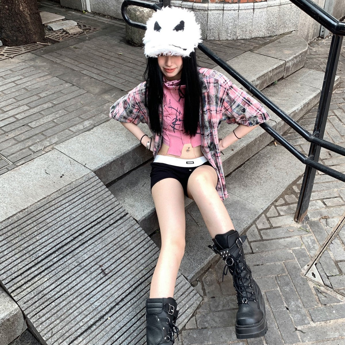 Destroy Devil Fur Hat Female Peaked Cap